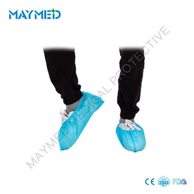 Elastic Blue PP Nonwoven Disposable Surgical Shoe Covers 18inch