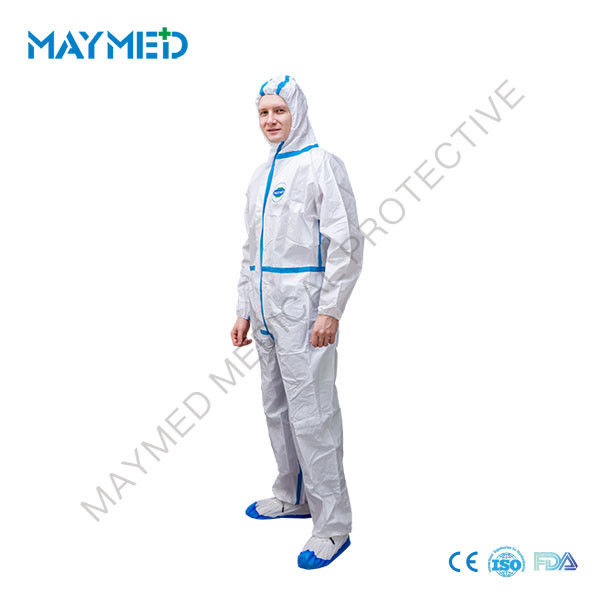 Disposable Medical Isolation Suit Microporous Coverall